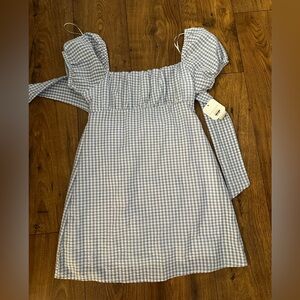 Altar'd State Light Blue Gingham Dress
